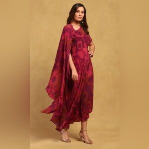 Ritu Kumar Pink Meraki Long Dress M